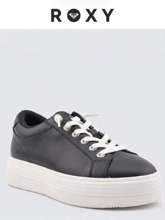 Roxy Shoes - NEWinBOX Roxy Sheilahh 2.0 Women’s Platform Low Top Comfort Sneakers B & W